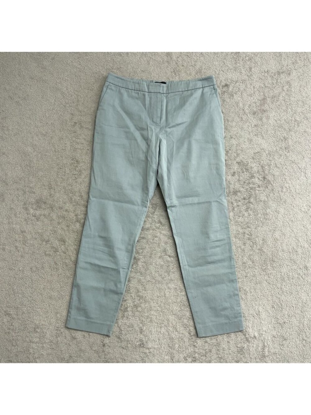 Theory Women's 8 Light Blue Slim Fit Chino Pants Cotton Blend B0716